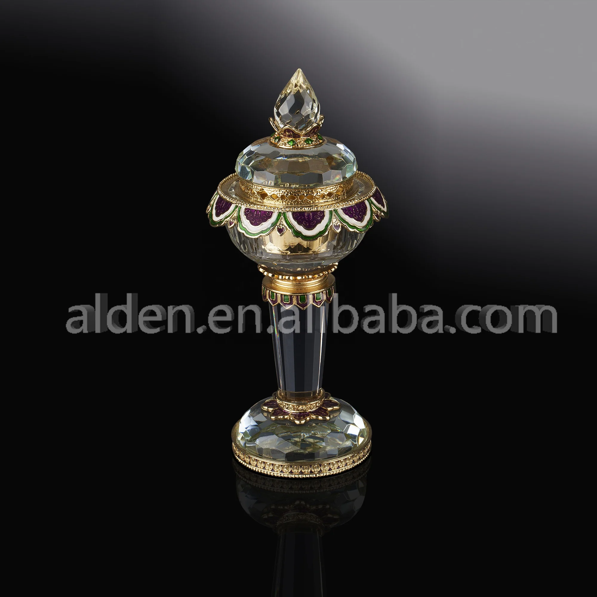 New design with purple color paint Saudi Arabic crystal incense burner
