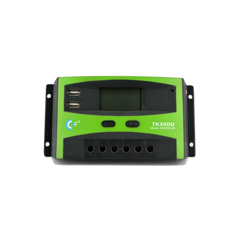 USB интерфейс по низкой цене 30A 12V 24V Автоматический автономный PV PWM солнечный контроллер
