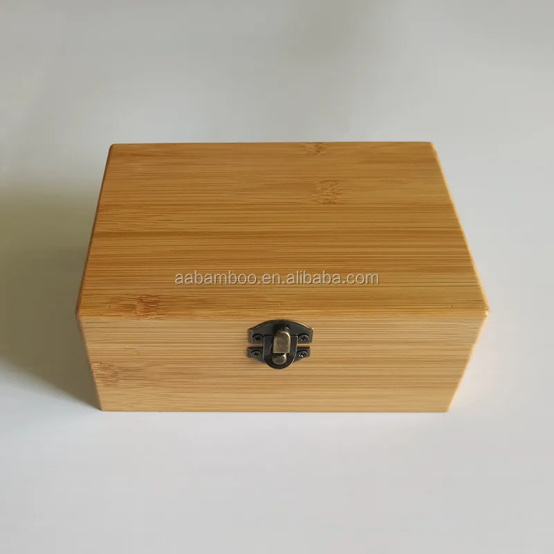 Ящик для хранения из бамбукового дерева со съемным подносом