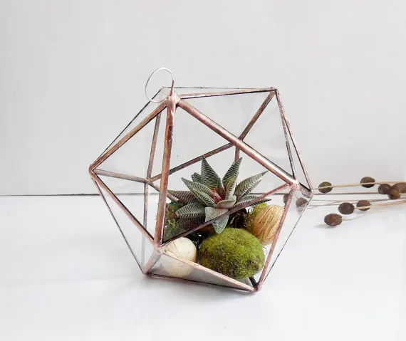 Hanging and Geometric Glass Terrarium Geometric Terrarium Without Glass Planter for Succulent Plant New Terrarium Vase