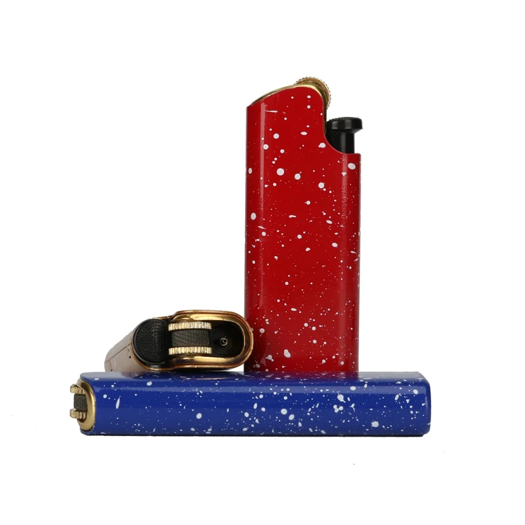 OEM logo cheap cigarette lighter shell metal refillable customer encendedor lighters