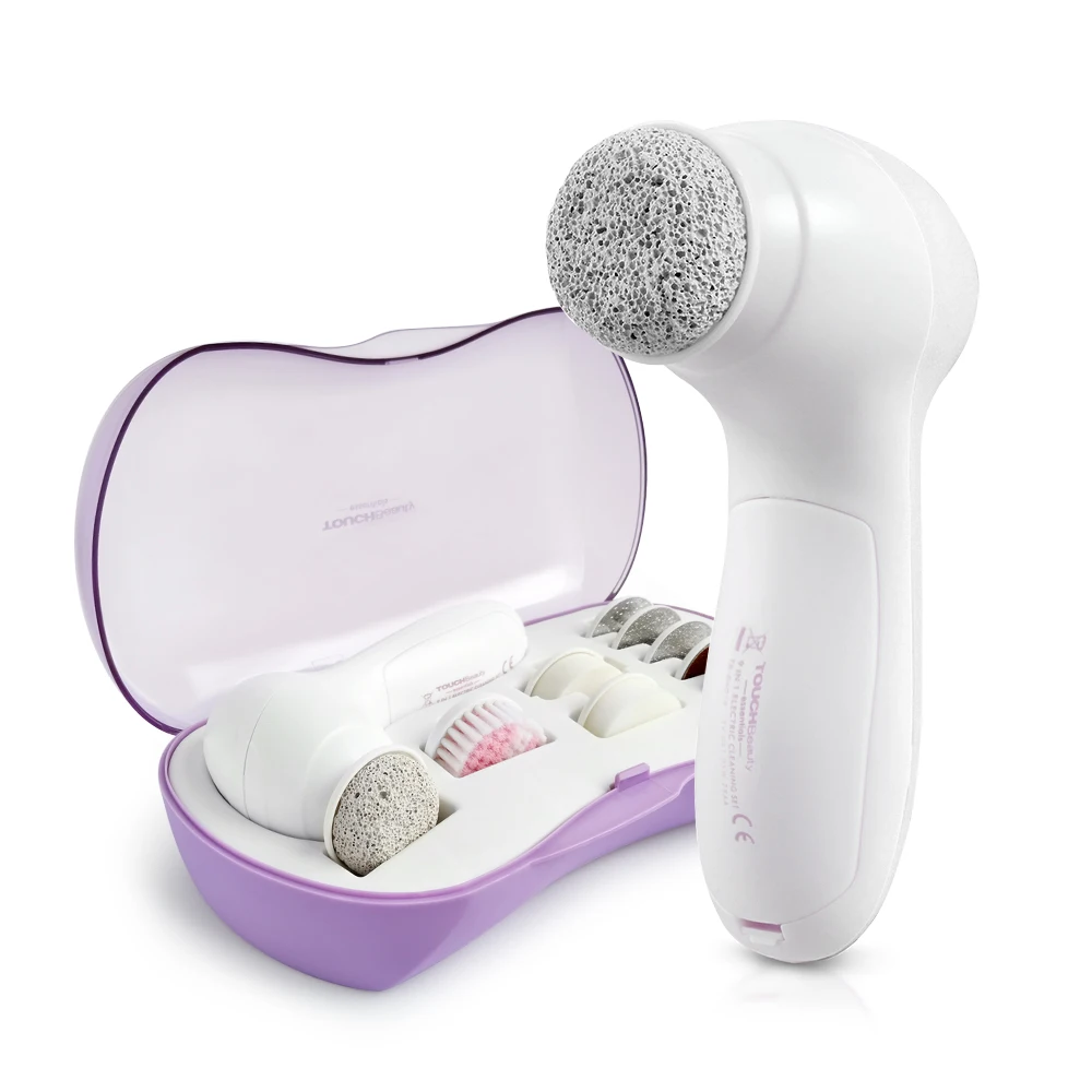 7 in 1 Portable Spin Facial Brush Skin Micro-dermabrasion Anti Cellulite Massage Exfoliate Dead Skin Care Set