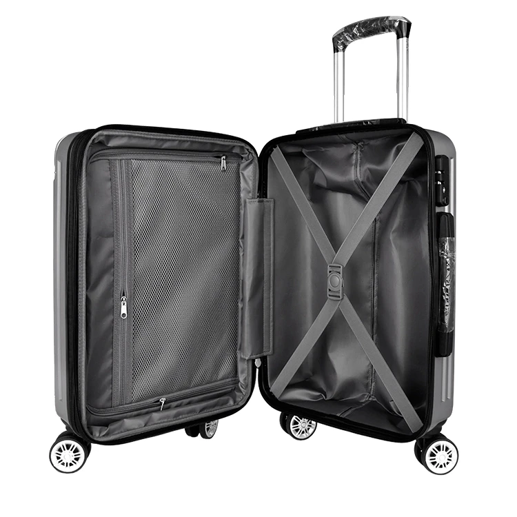 Недорогой чемодан из АБС-пластика для супермаркета, выдвижная тележка для багажа, 20/24/28 дюймов