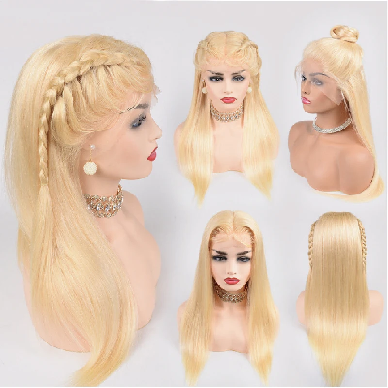 High quality brazilian hair 613 lace front wig human hair1b 613 human wig, blonde virgin hair wig