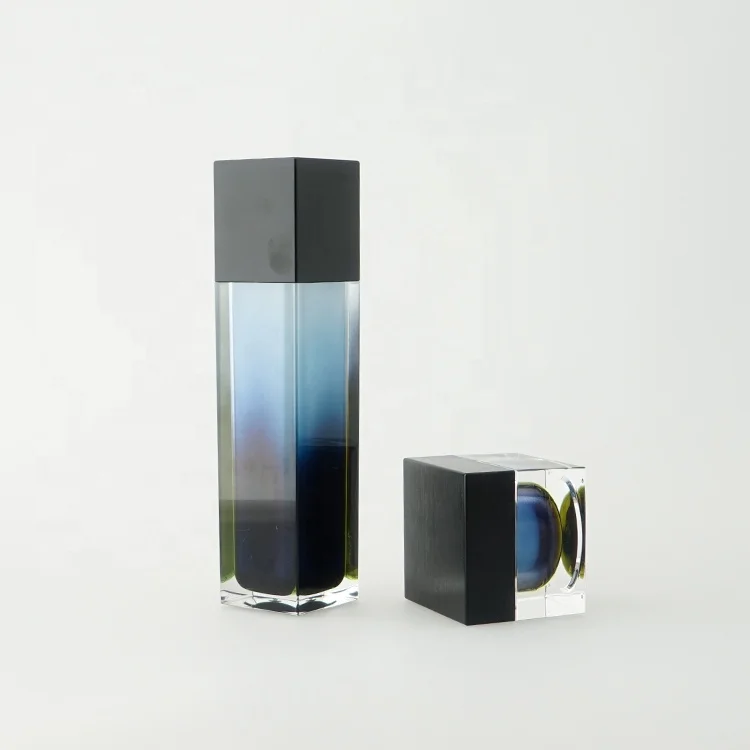 New Design 15ml 30ml 50ml 100ml  Square shape acrylic cosmetic bottle for lotion and perfume