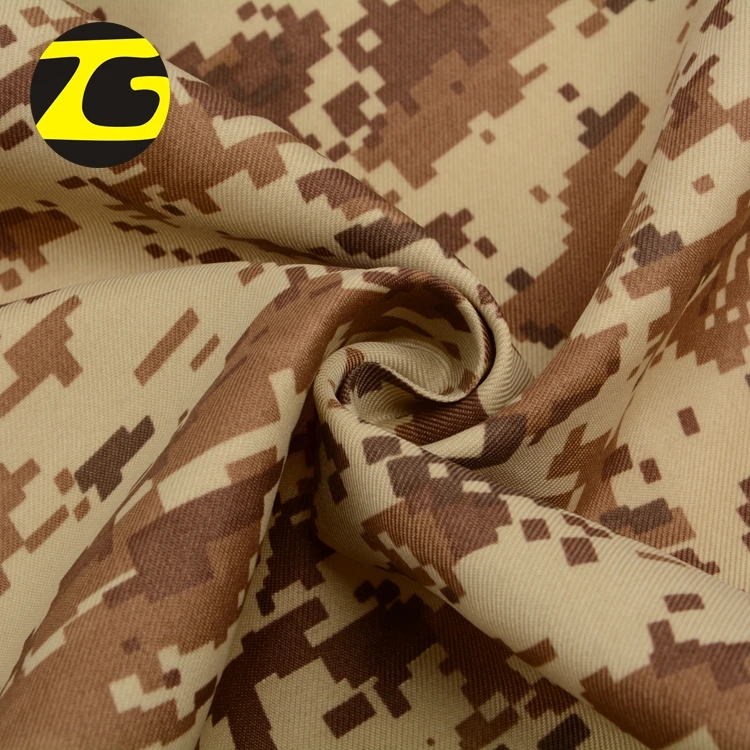 Camouflage digital printing heavy waterproof gabardine fabric for suits and pants