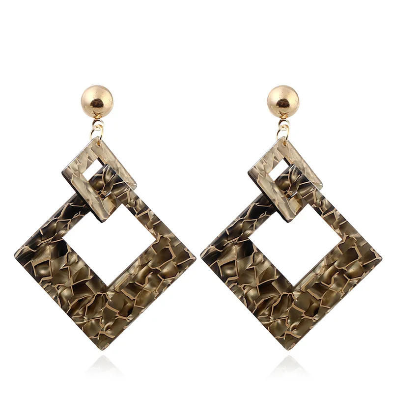 2021 оптовая продажа, Индивидуальные женские серьги из гавайской квадратной смолы, африканские ювелирные изделия