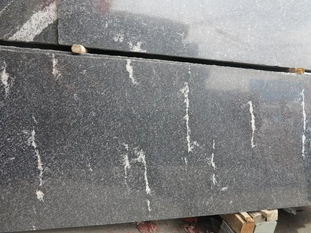 China virginia black granite slab and tile