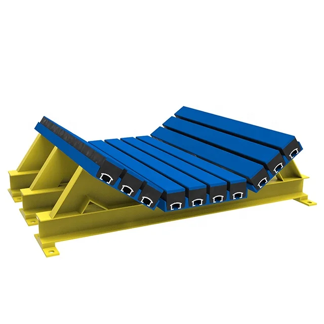 Coal power plant custom belt conveyor loading point material crack protection wearable high elastic buffer impact bed slide bar