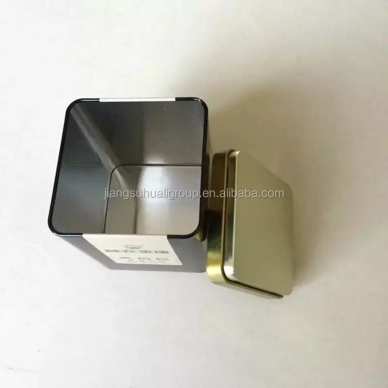 
Square tea tin box 