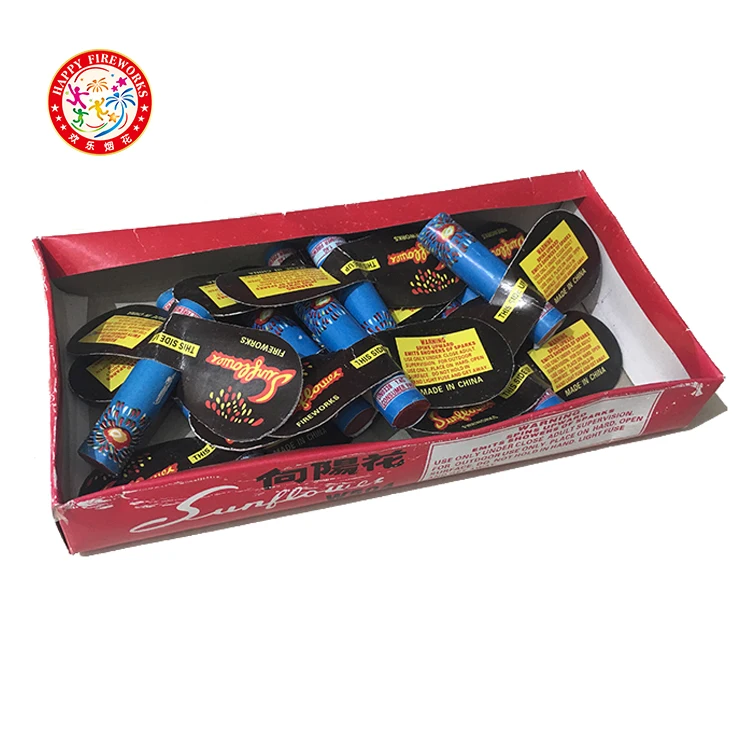 W504 sunflower helicopters consumer fireworks with colored sparklers