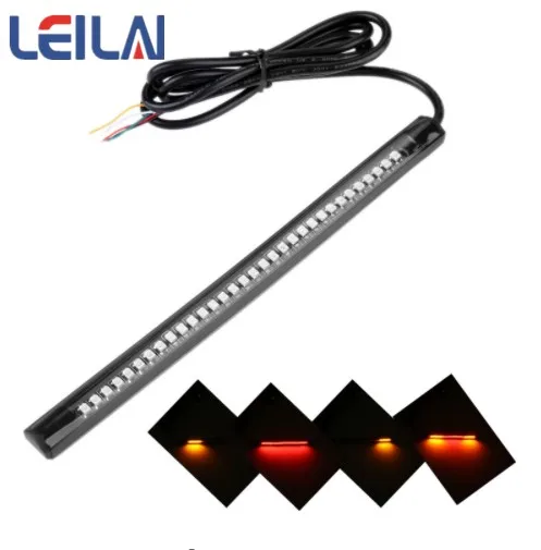 12v Universal Flexible Brake Tail Stop Light Led Strip Motorcycle Led Tail Light Turn Signal Brake License Plate Strip Flexible