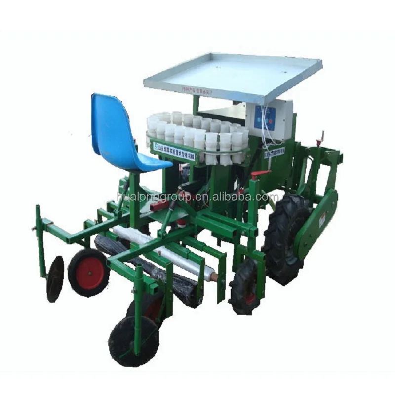
totally automatic two rows vegetable transplanting machine seedling machine 