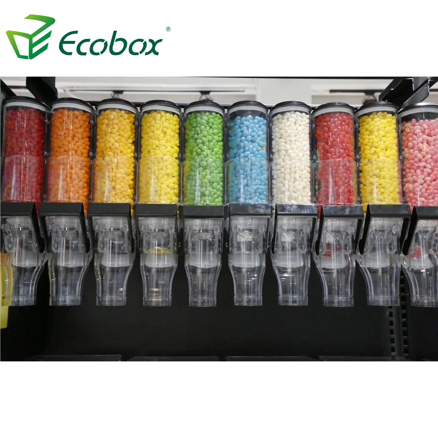 
Wholesale foods clear plastic mini candy container grvaity dry foods gravity bin bulk candy dispenser for sale 