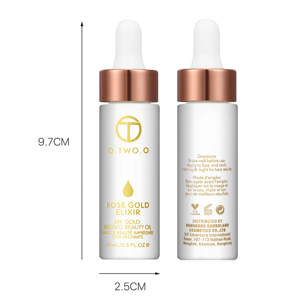 O.TWO.O 24K Rose Gold Elixir Primer Makeup Oil Moisturizing Oil