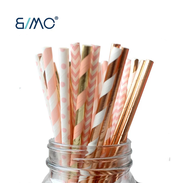 High quality disposable printed paper hemp drinking paper straws manufacturer