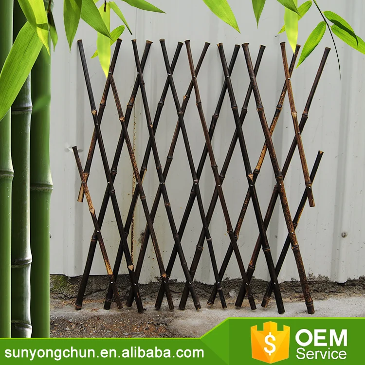 coloured decorative cheap yard black bamboo fence for home decoration