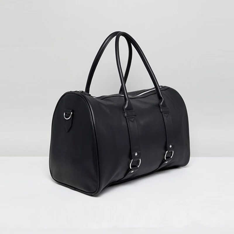 Custom Large Capacity Business Weekender Leather Men Duffle BagTravel Bag