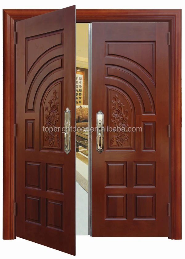Modern design home wood doors sound proof turkish door design wooden security door