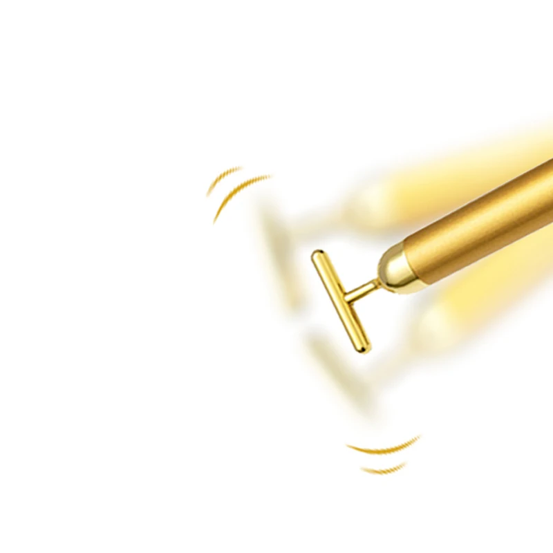 RTS Home use Handy Vibrating serum Facial Massager 24k Gold Beauty Bar for skin care face lifting massage woman gift