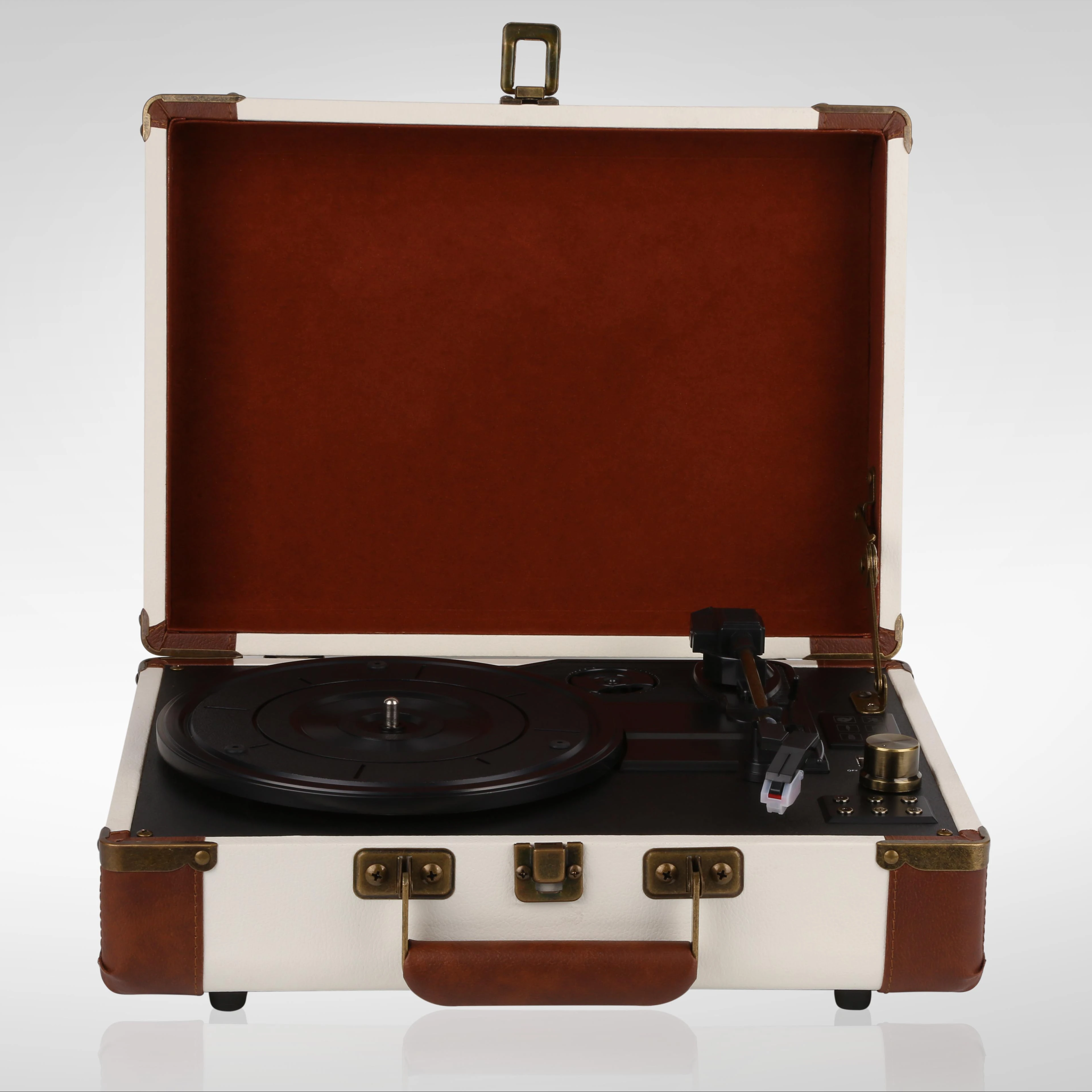 Проигрыватель пластинок в стиле ретро, 3 скорости, 33/45/78, Виниловый проигрыватель, встроенная батарея 2700 мАч, встроенный динамик, 3 Вт * 2, USB, запись, вход AUX, выход