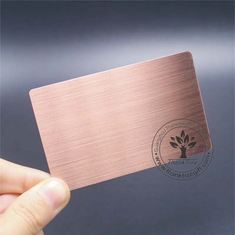custom design brushed finish stainless steel sublimation blank card