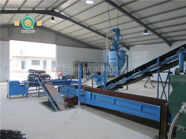 Crumb Rubber Tyre Recycling Machine/used Tire Cutting Equipment/rubber Powder Producing Line
