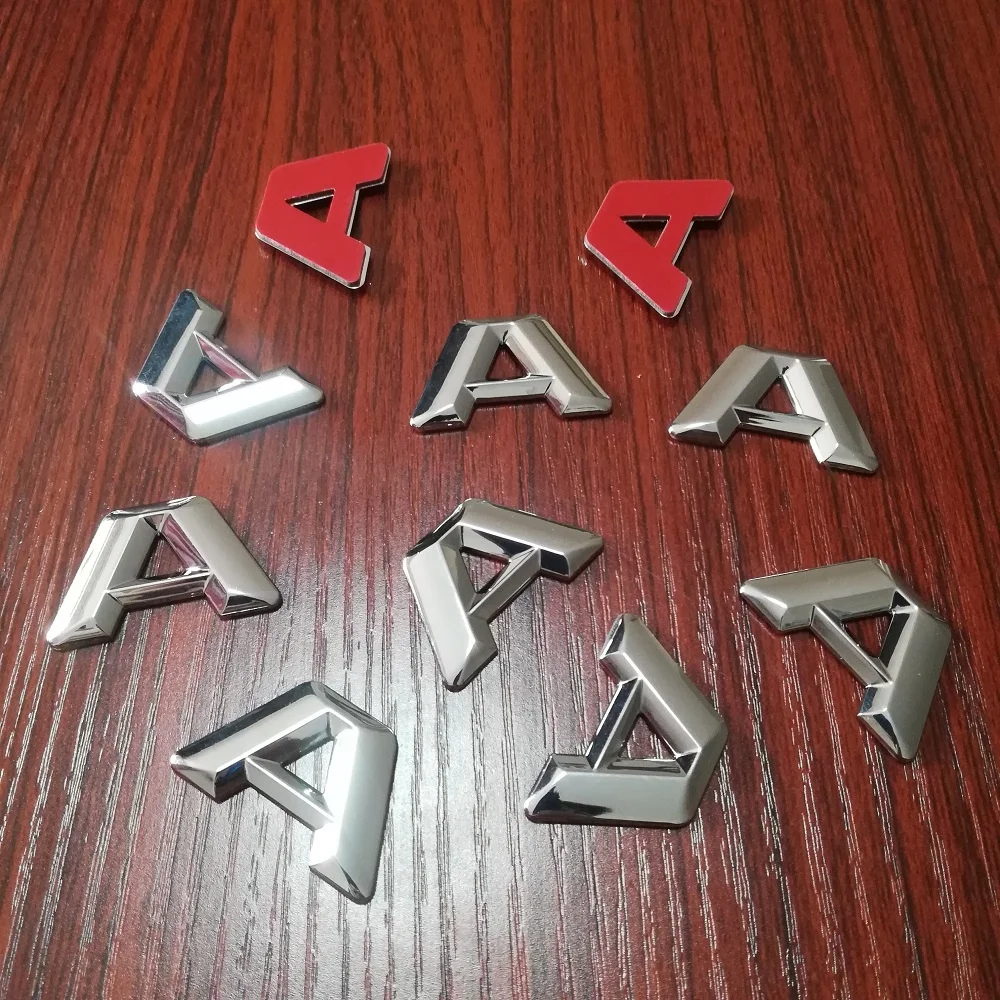 Old style letters car stickers and letter car badges and letter car emblem
