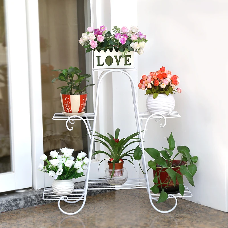 Display stand for 6 flower pot rock stand design for sale