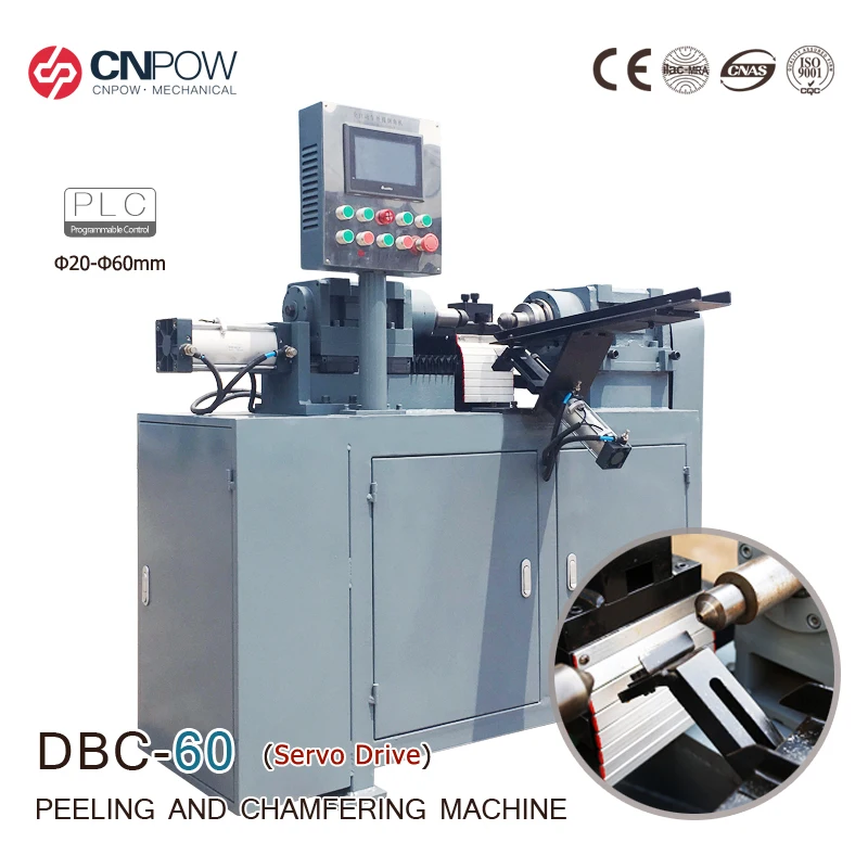 CNPOW bars threaded rod chamfering machine of tubes machine