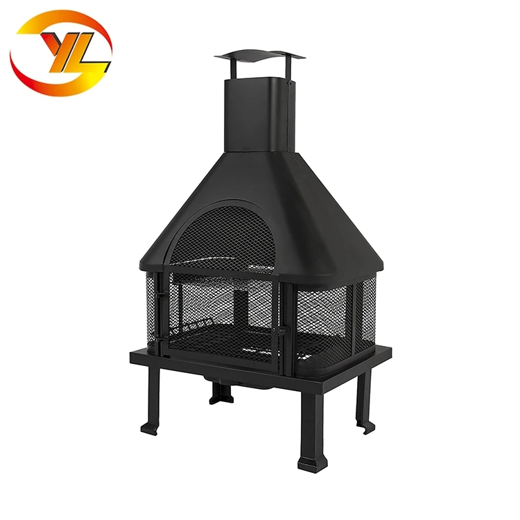 Изготовление уникальный дизайн открытый костра, уголь firepit с дымоход