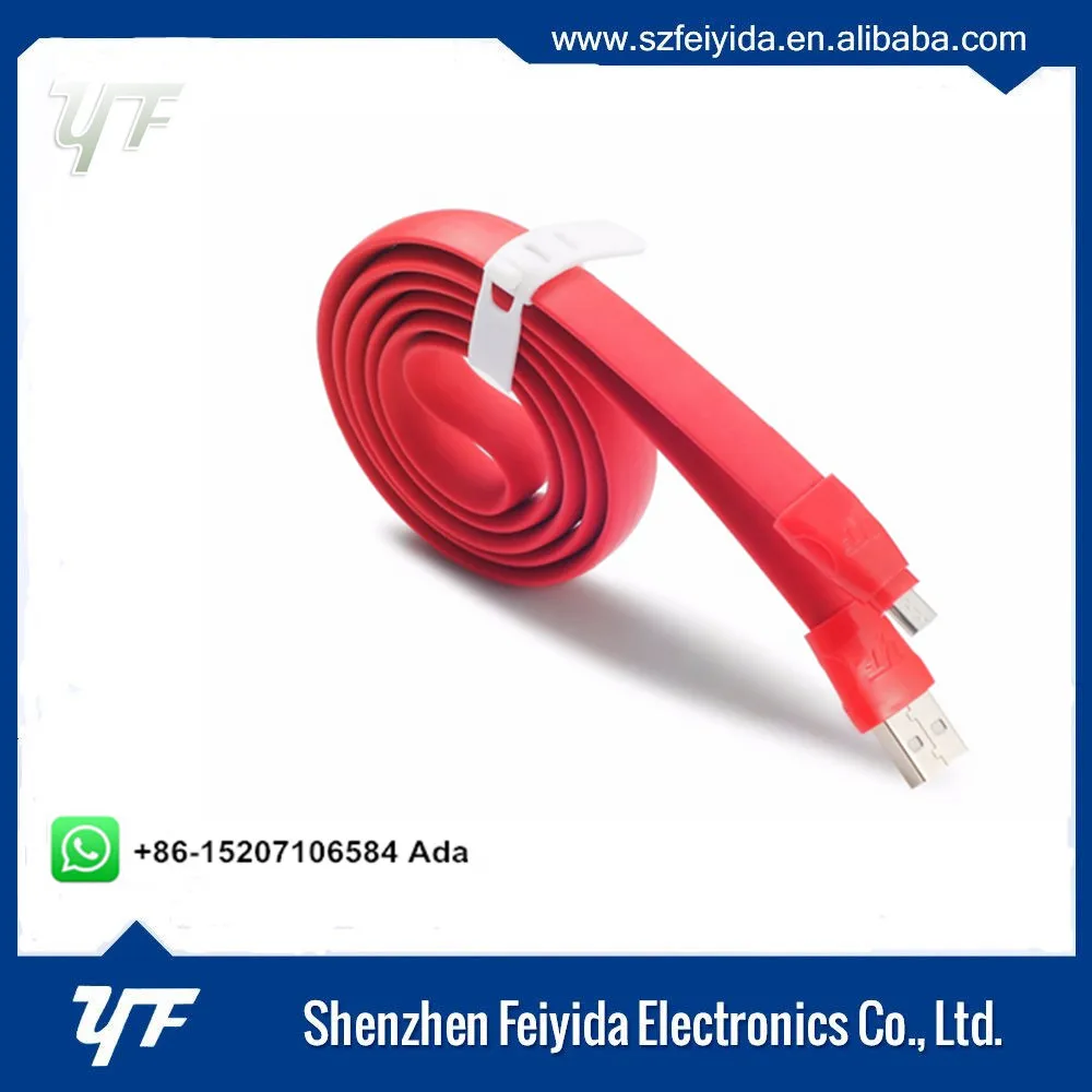 USB Cable Dongguan Noodle Aluminum Charging 10ft Micro USB Cable