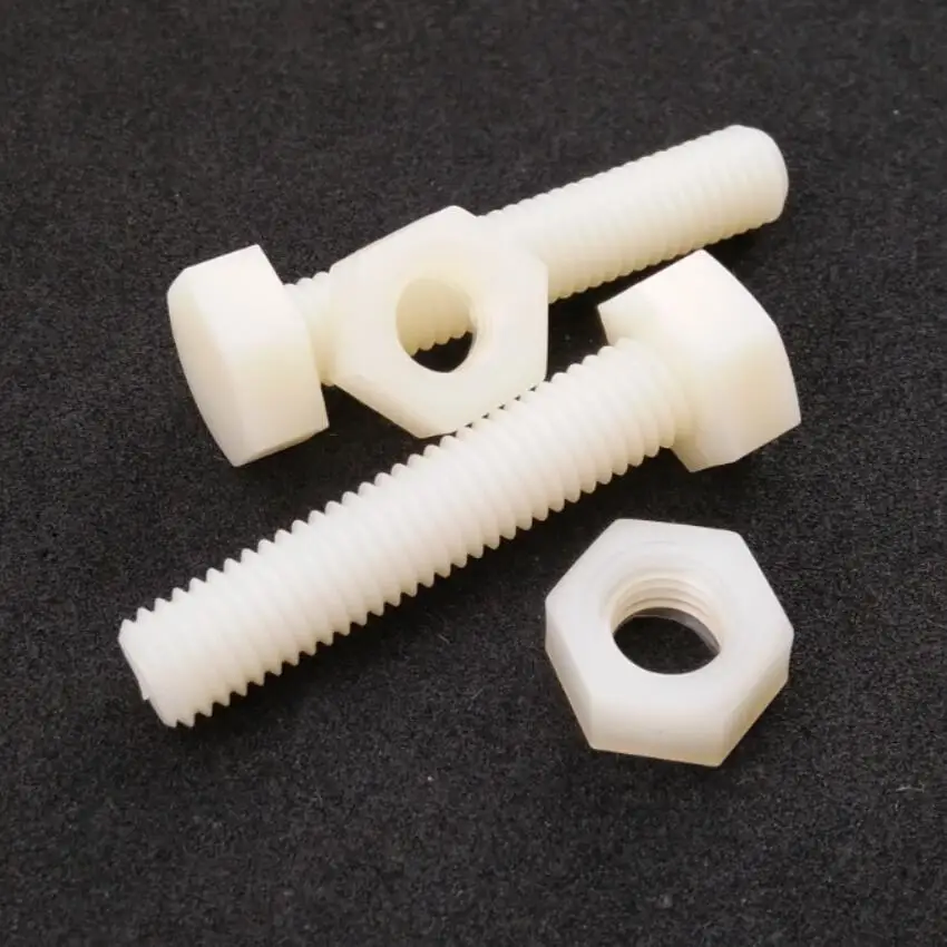 Standard Plastic Hex bolts Assembled Nuts for M5 Thread Fastener