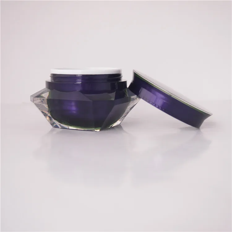 
Shangyu yucai diamond cosmetic jar 15 30 50 ml diamond shaped glass jar 