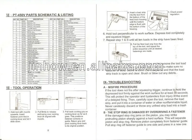 High quality good price Power Actuated Tool nail gun PT450