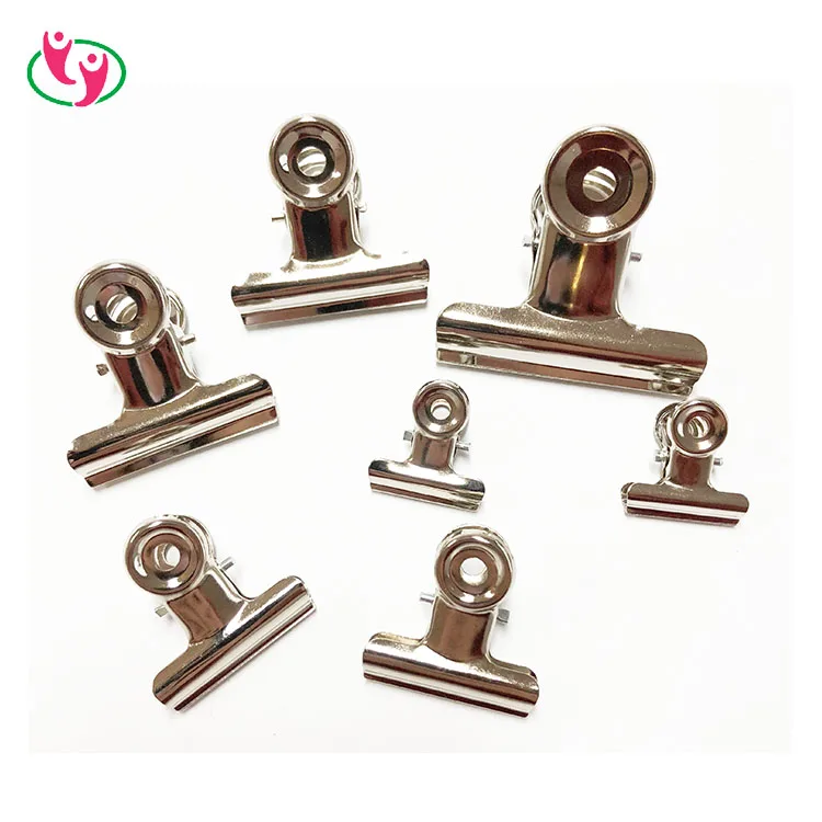 22mm 31mm 38mm 50mm 63mm 75mm Silver Color Strong Metal Bulldog Clip