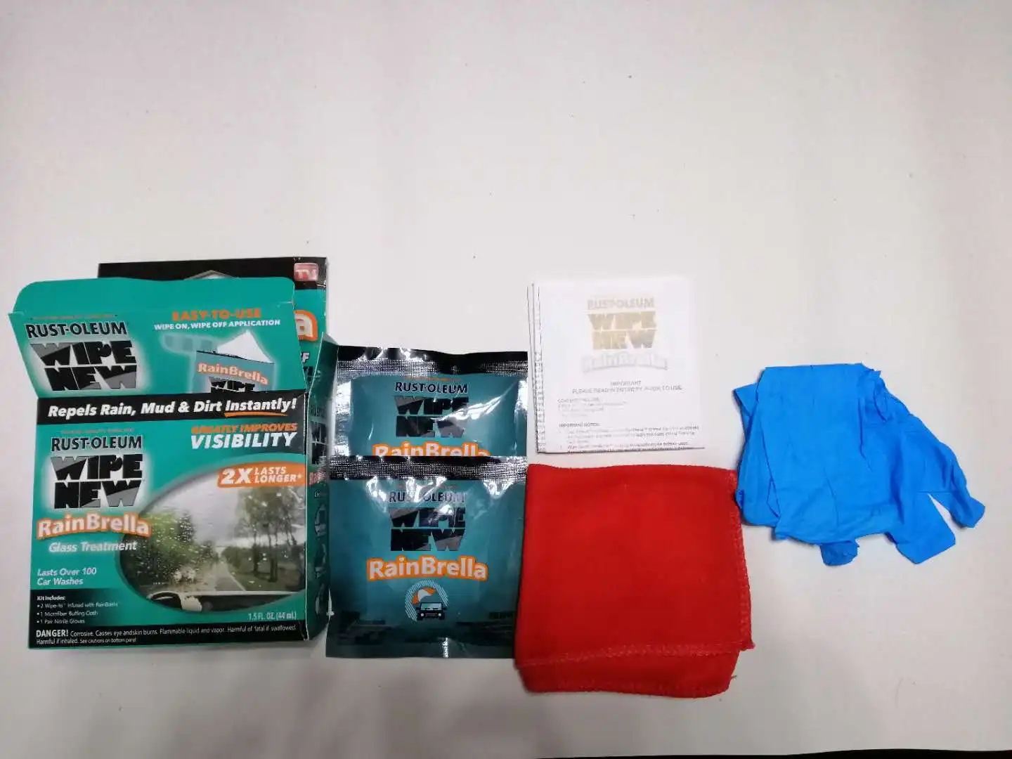 Wipe-New Rainbrella Rust-Oleum  Rainbrella Windshield Rain Repellent Wipes For Your Car