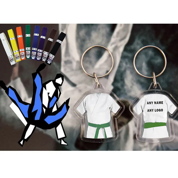 Promotional Gifts Custom Plastic Karate Keychain Taekwondo Martial Arts keychain KG916