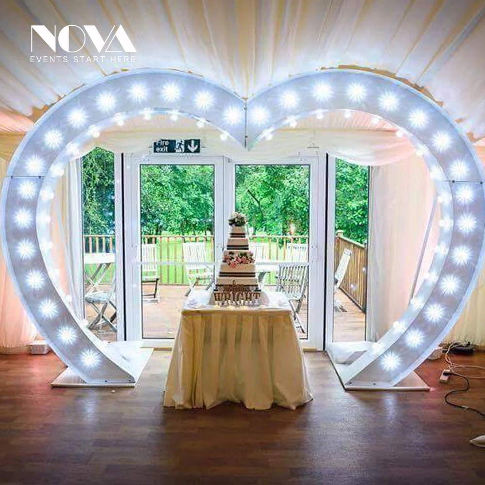 2021 Led Heart Arch For Wedding Decoration/ Heart Shaped Archway