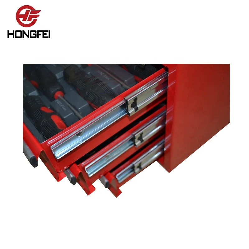 Hongfei 3 Drawer Metal Tool Box with Tools
