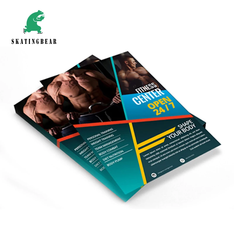 Thick Paperboard Poster Flyers Leaflet Printing Service 250gsm A4