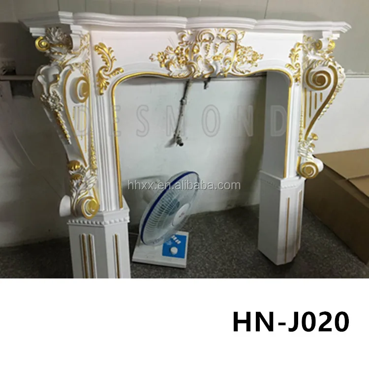 Wholesale High Quality Customized Fireproof PU Fireplace Mantel