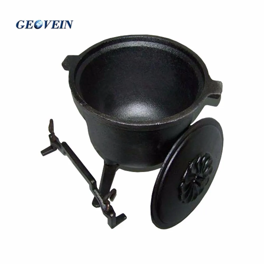 17.65QT Poland antique cast iron dutch oven with legs for sale