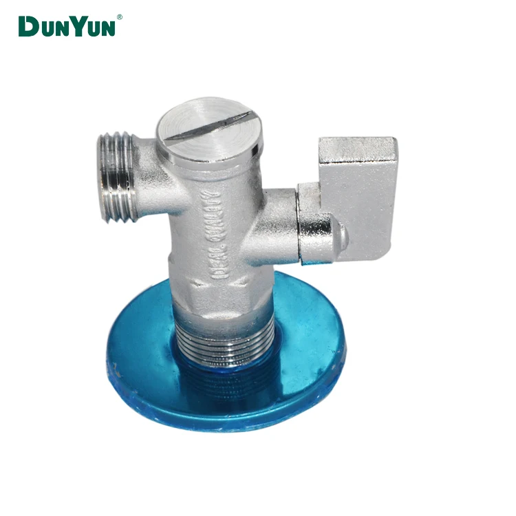 Латунный Угловой шаровой кран с никелированным покрытием 1/2 дюйма и сетчатым фильтром SS для воды