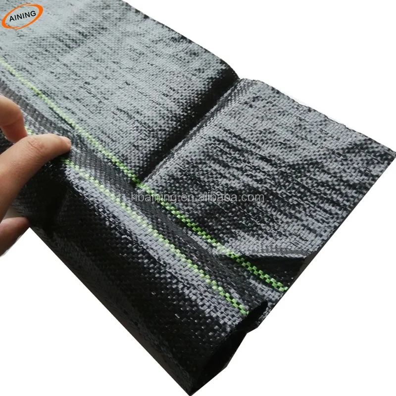 Factory Greenhouse PP Woven Weed Control Mat / Ground Cover Mesh Fabric / Agricultural Black Plastic Gardening Ground Cover
