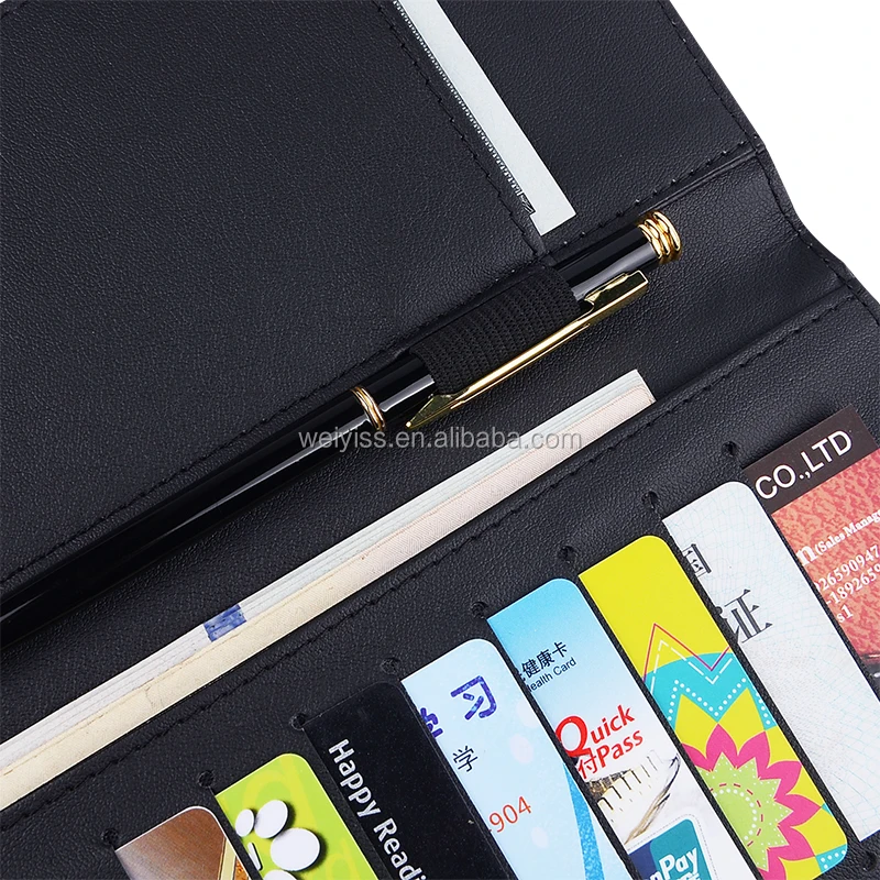 High Quality Leather Server And Waiter Organize Holder Check Book Folder Leather Cheque Book Wallet for Waiters