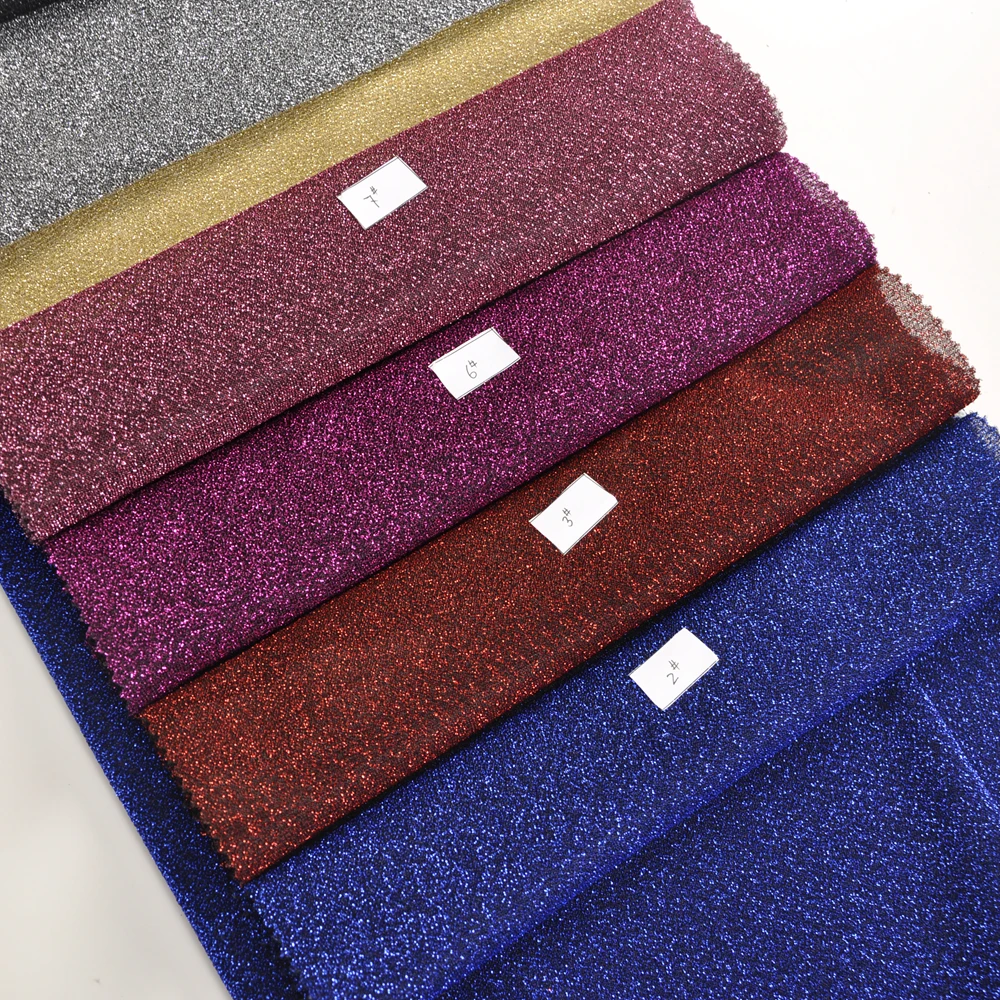 knitted fashion shiny sparkling metallic decoration garment dress fabric