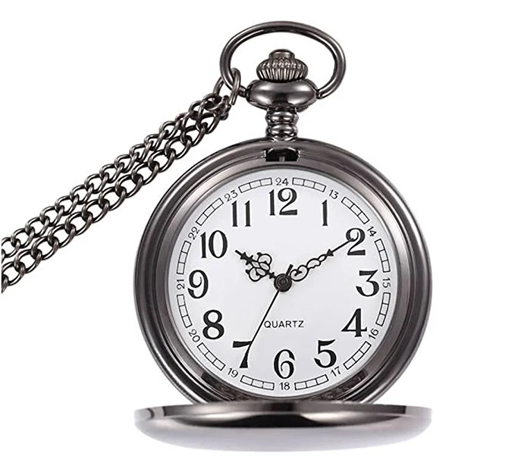 Customize Silver Gold Antique Japan Movt Wholesale Quartz Pocket Watch