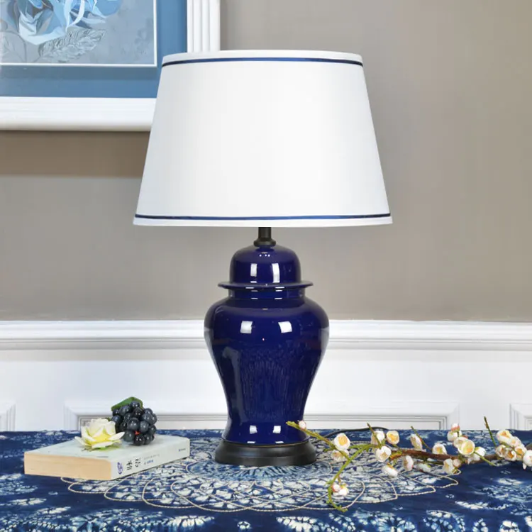 Ceramic chinese decorate bedroom table lamps flower porcelain bedside decorative desk lamp
