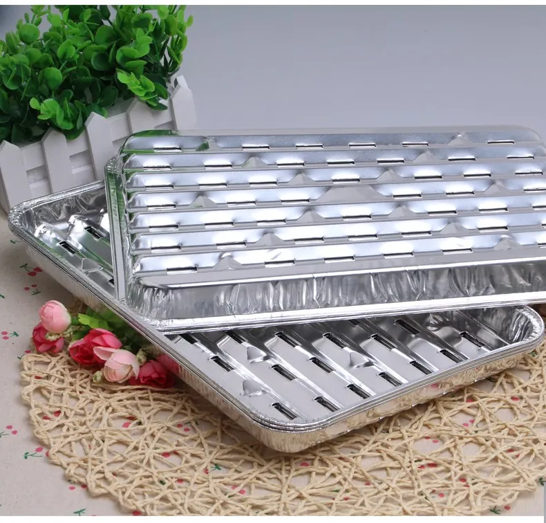 Family Party Hotel Buffet Tin Foil Barbecue Plate Full Size Pan